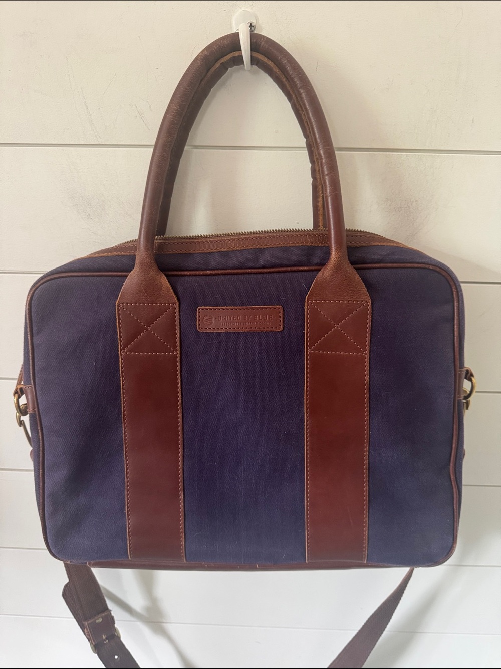 Vintage United by Blue Sequoia Laptop/Messenger Unisex WaxCanvas w/oiled leather